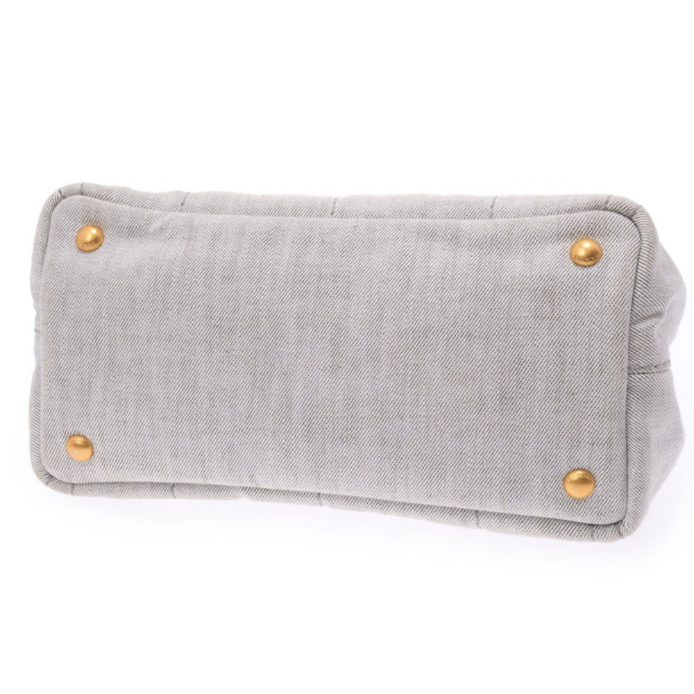 Prada Canapa Canvas Strap Tote Gray Bag - Picture 5 of 11